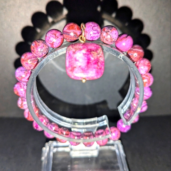 Purple Love Lace Stretch Bracelet - Picture 3 of 3